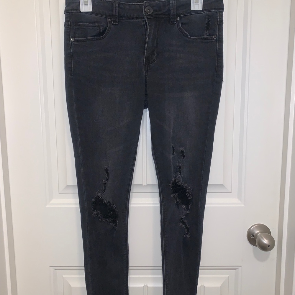 Black ripped jeans